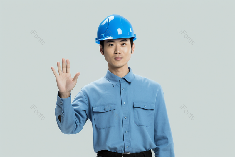 穿着工作服带着安全帽的工程师半身像,高清,摄影图,摄影图片,图片大全,摄影图免费下载